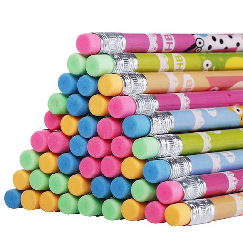 HB红木铅笔带橡皮 专为小学生设计的原木无毒性文化用品套装